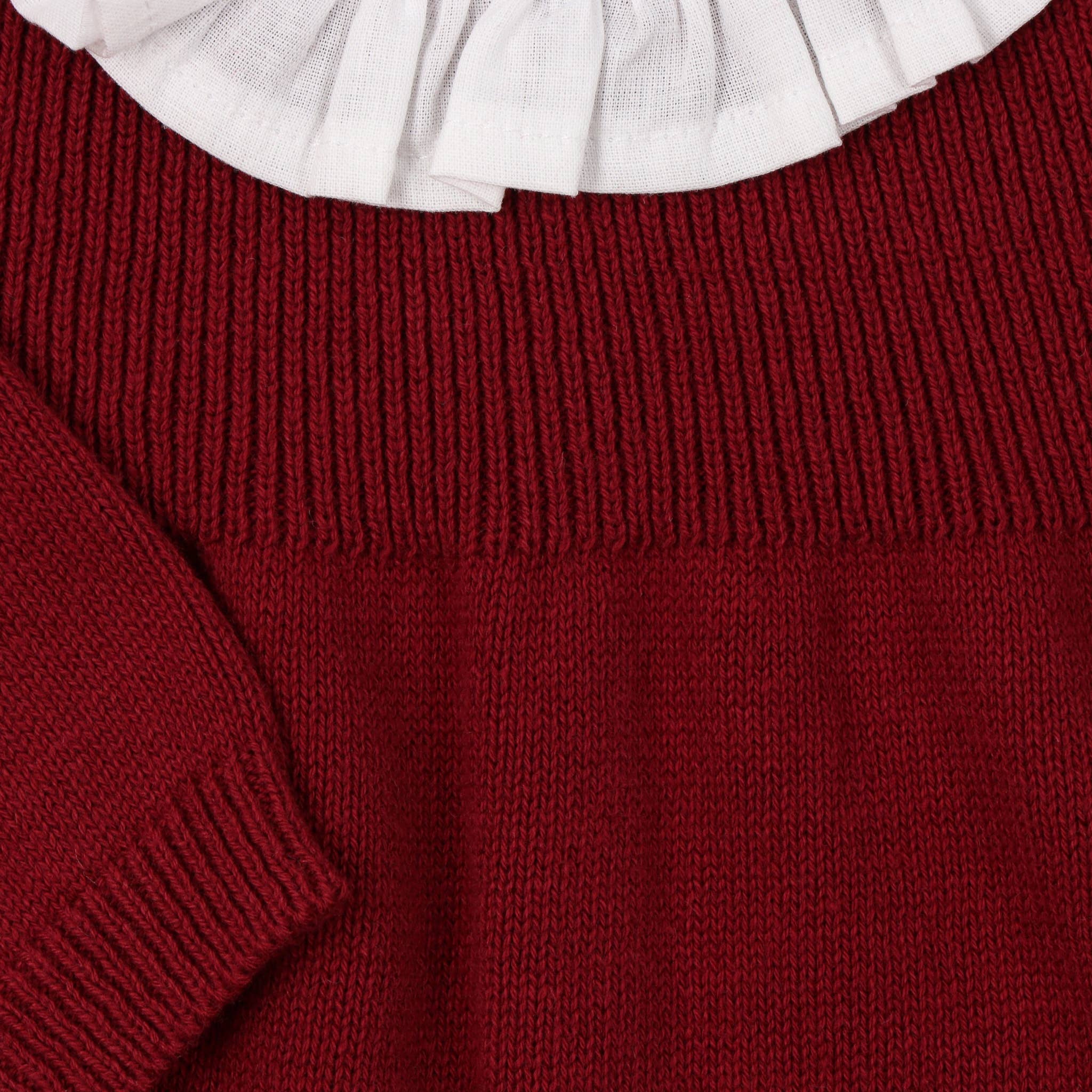 Bean Baby Clothes - Wholesale Dress - Baby - Vestido de Malha de Algodão para Bebé com Gola de Tecido4