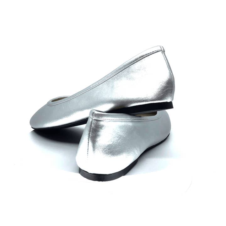 SCARLETTOS - Wholesale Flats – Women’s - Silver Casual Ballet Flat I Samuel by Scarlettos2