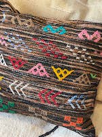 NOMAD BY LIV – Engroshandel Pyntepudebetræk – Vintage kilim pudebetræk i blå og brun0