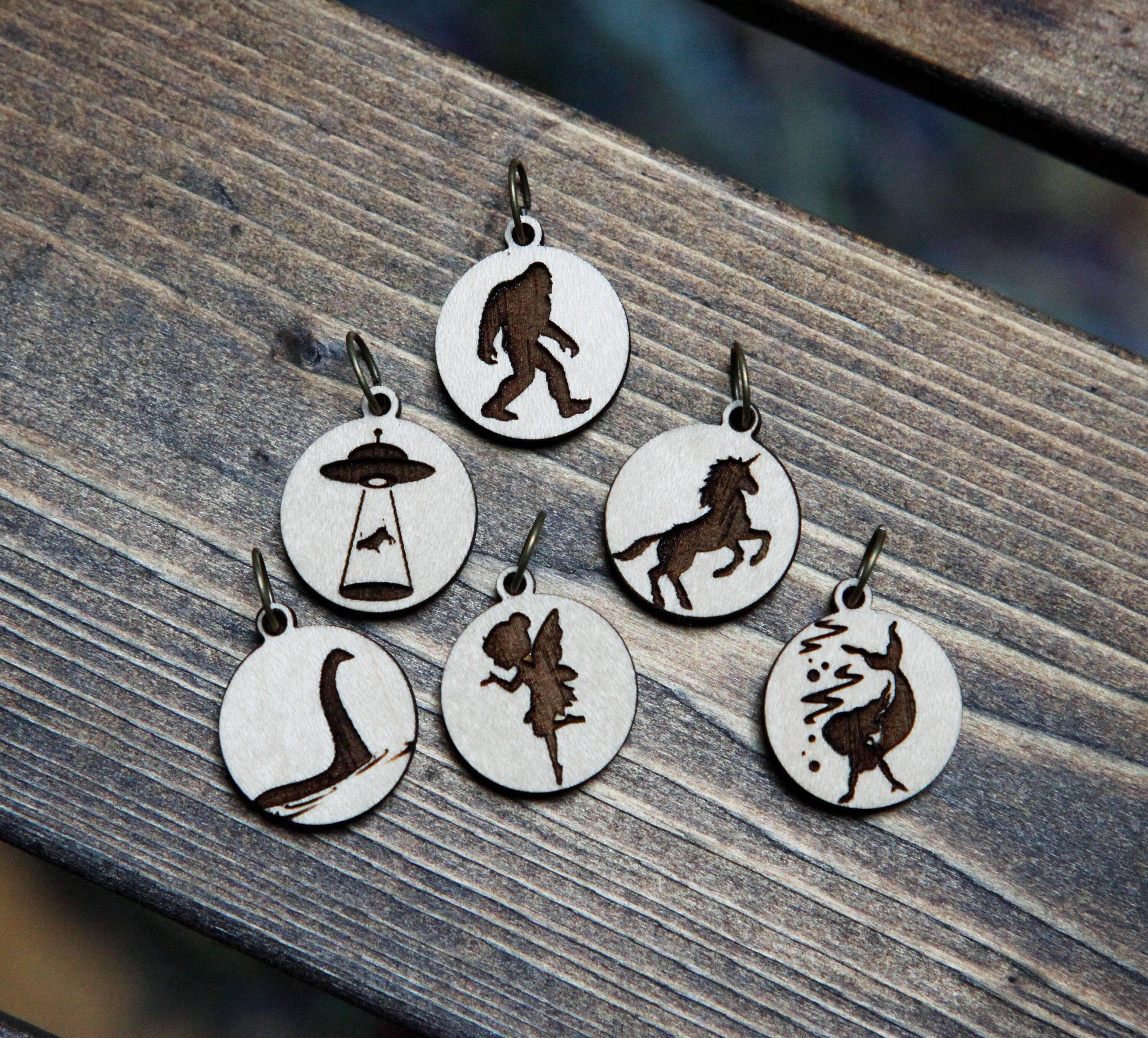 Sunrise Grove - Wholesale Knitting/Crochet Supplies - Cryptid Mythical Creatures Knitting Stitch Markers Set of 65