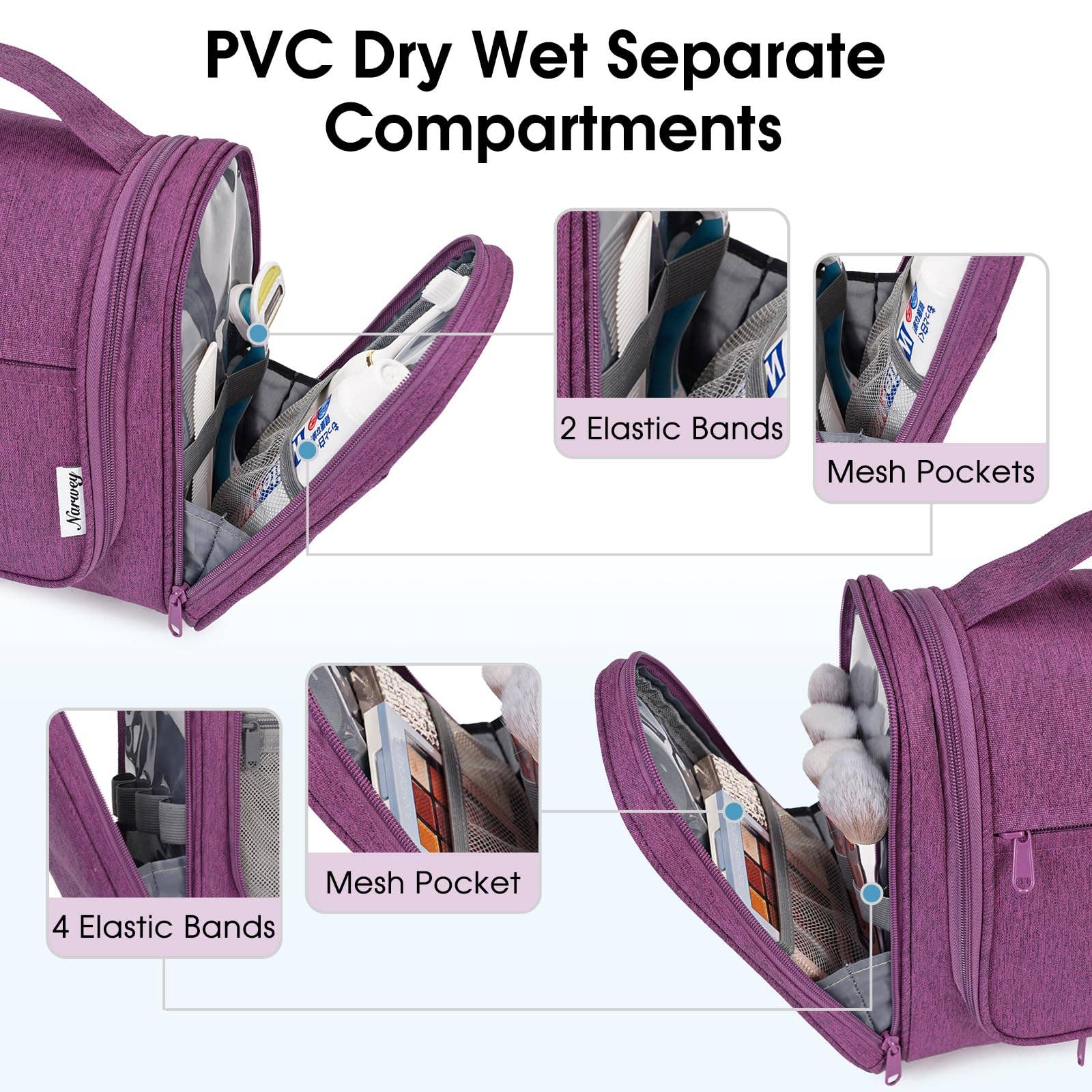 NARWEY INC - Wholesale Toiletry Bag - Women's - Hanging Toiletry Makeup Bag With compartment18