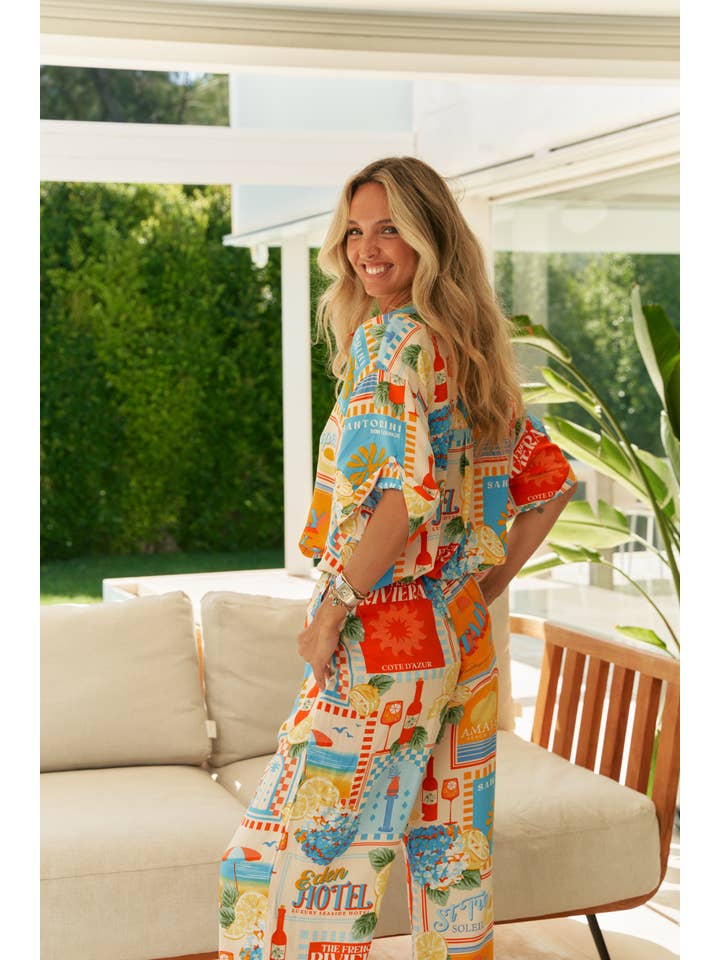 Jaase - Wholesale Pants - Women's - SUN LOUNGER PRINT CICI PANT