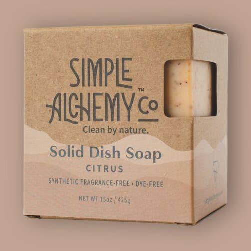 Solid Dish Soap | Citrus for wholesale by Simple Alchemy Co