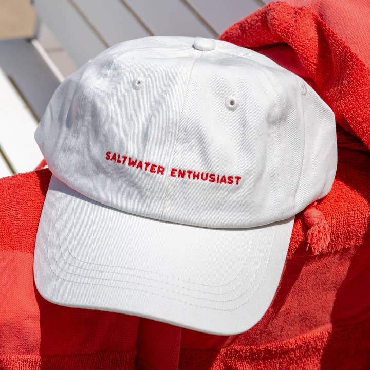 Saltwater Enthusiast Lid | Cotton Dad Cap in Cream for wholesale by Pallion Point