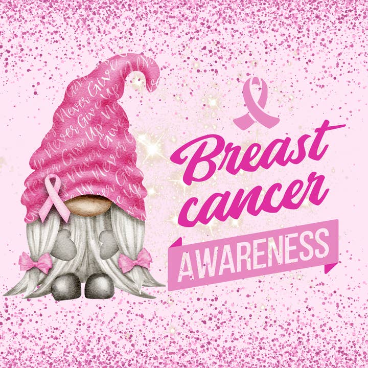 The Potted Oasis - Wholesale Insulated mug/tumbler - Breast Cancer Awareness Gnome Tumbler - Classic Design1