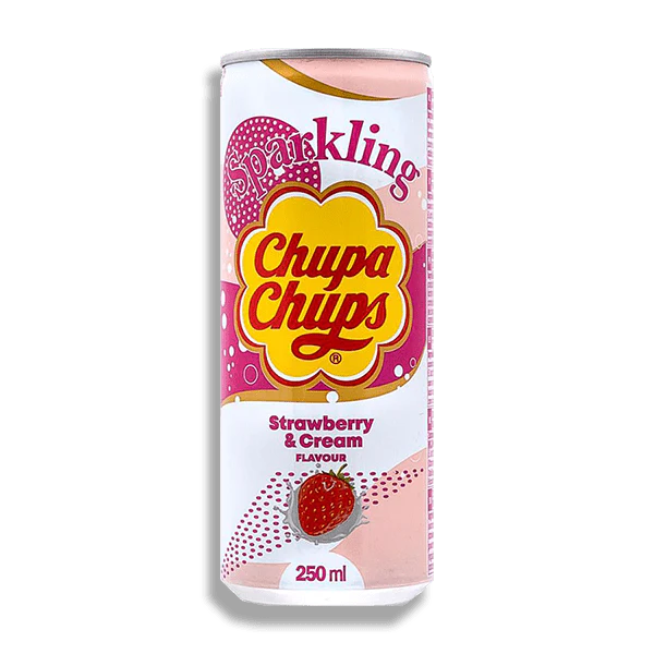 Global Bite Co - Wholesale Soda/Carbonated Drink - Chupa Chups Sparkling Strawberry Cream 250ml (Korea)1