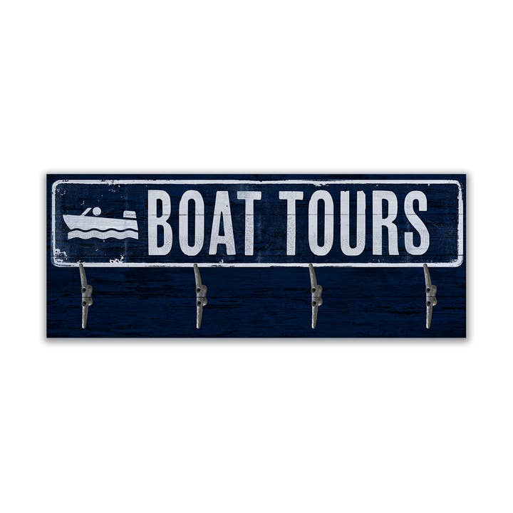 Boat Tours Coatrack for wholesale by Old Wood Signs