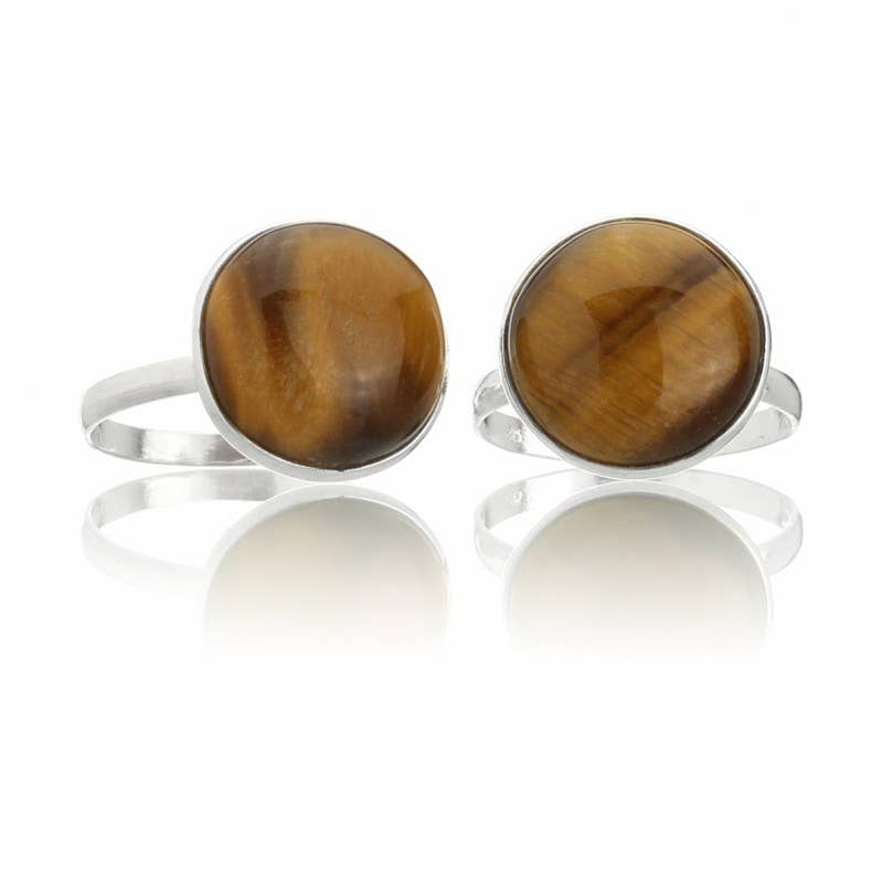 UniArt - Wholesale Cocktail/Statement Ring - 925 silver ring with natural stone, round model b...4