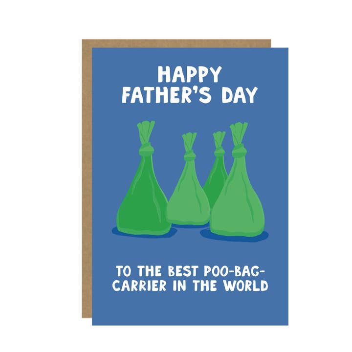 Bolsa de caca - Papá Perruno - Tarjeta divertida para el Día del Padre - 10x15 cm para venta al por mayor de Pickled Prints