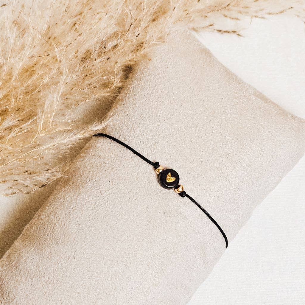 Ibiza Boutique - Wholesale Charm/Dangle Bracelet - Heart bracelet black0