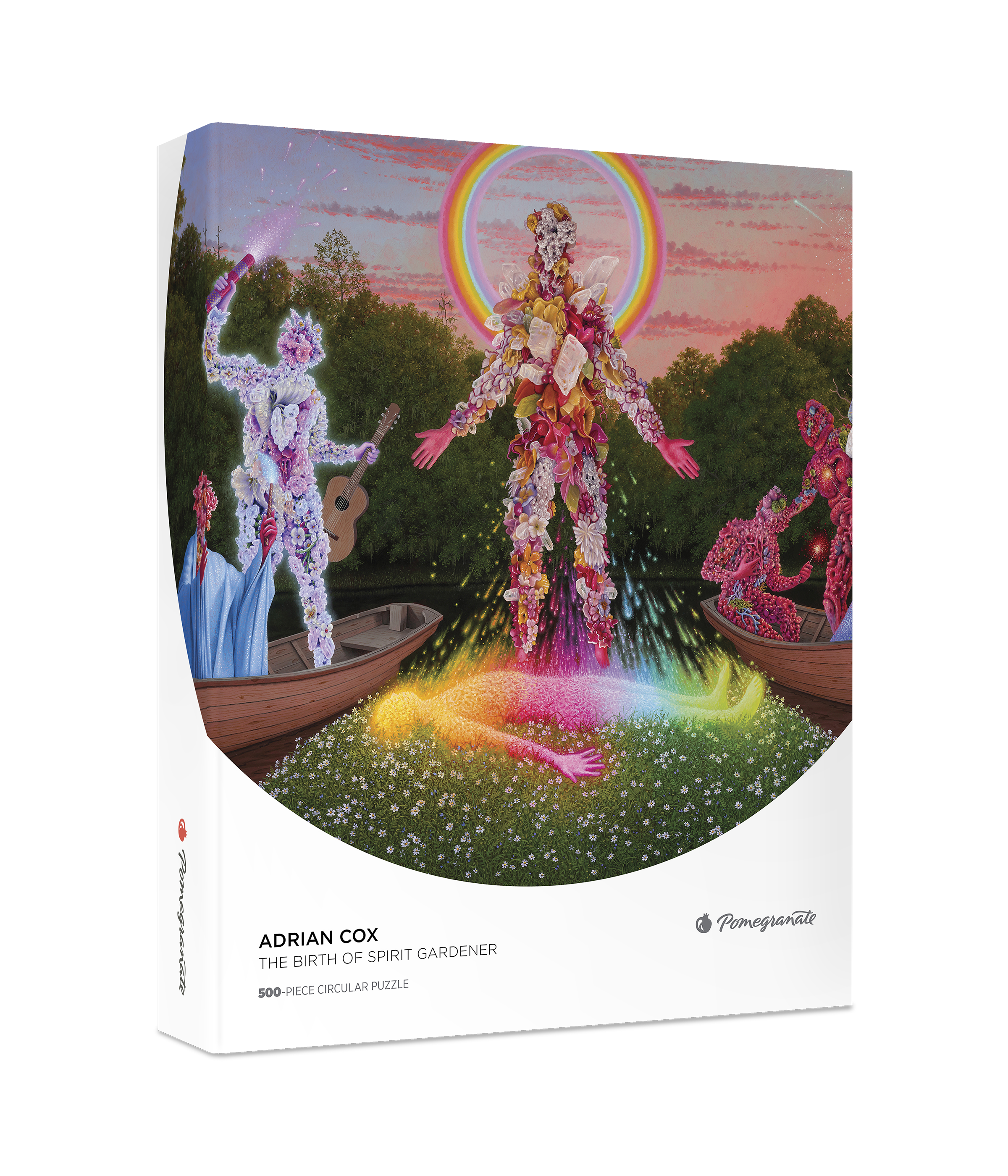 Pomegranate - Wholesale Puzzle - Adult - Adrian Cox: The Birth of Spirit Gardener 500-Piece Circular Jigsaw Puzzle0