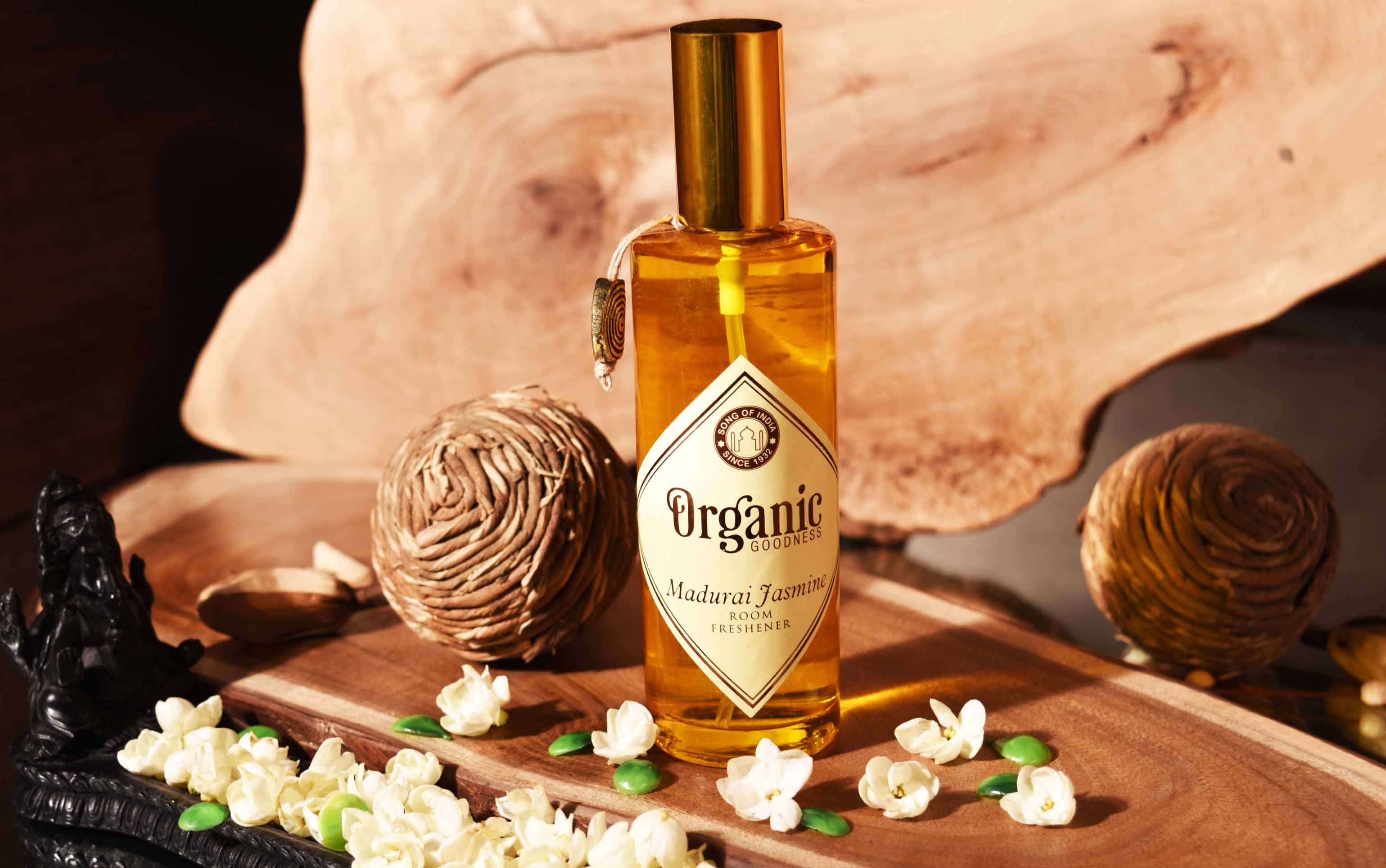 R. Expo/Song of India - Wholesale Room & Linen Spray - Jasmine - Organic Goodness Room Freshner -2