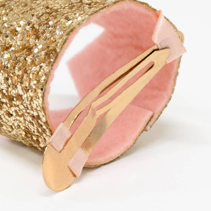 Meri Meri - Wholesale Hair Clip - Kids - Mini Gold Glitter Crown Hair Clip2