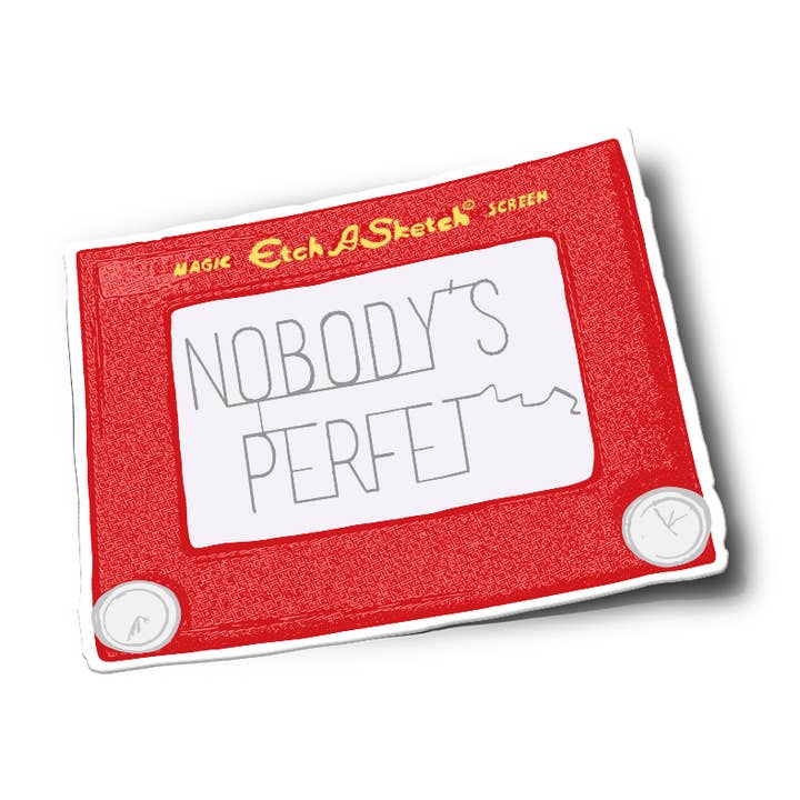 Nobody's Perfet Sticker for wholesale by Anvil Cards