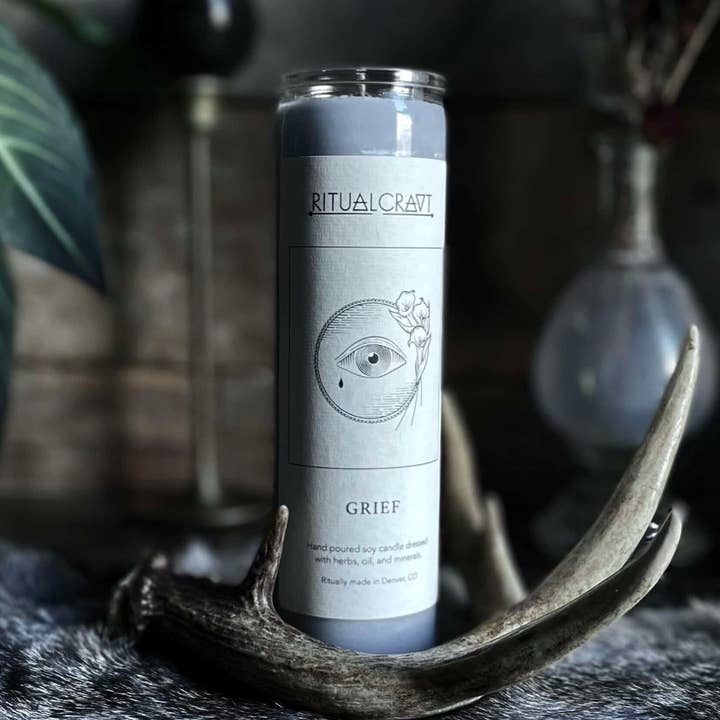Grief. Dressed Candle. for wholesale by Ritualcravt