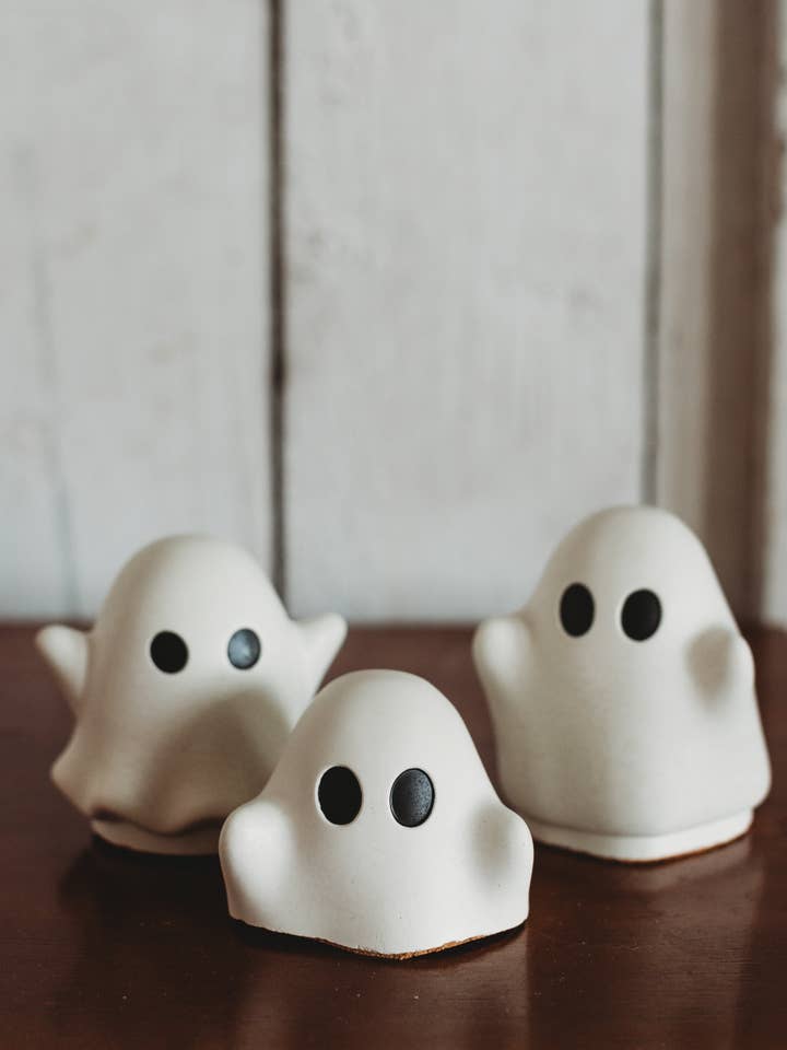 Cute Concrete Ghost | Handmade Halloween Ghost Decor for wholesale by The Market Made