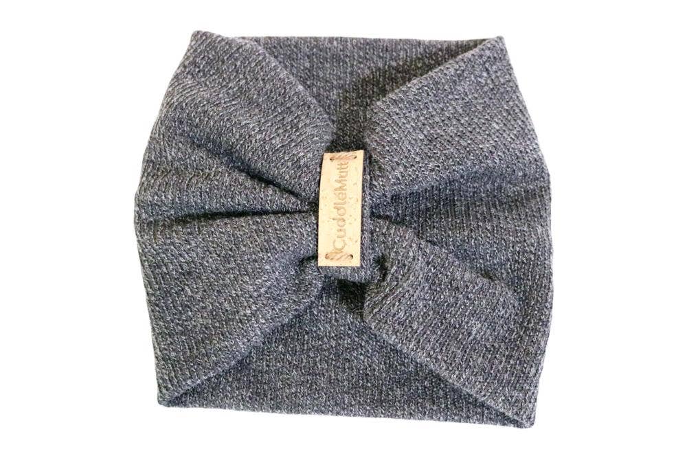 REMOVED BRAND - Wholesale Pet Scarf - Cat/Dog - Grey Knit Dog Scarf