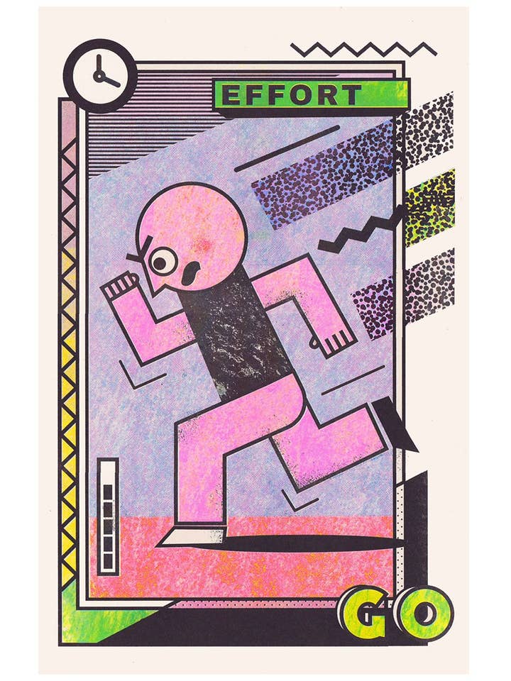 Motivation Risograph Poster for wholesale by inner loop press