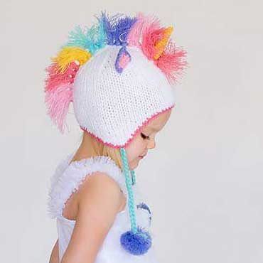 Huggalugs – wholesale Beanie – Kids – Unicorn Pastel Earflap Beanie Hat Baby & Kids3