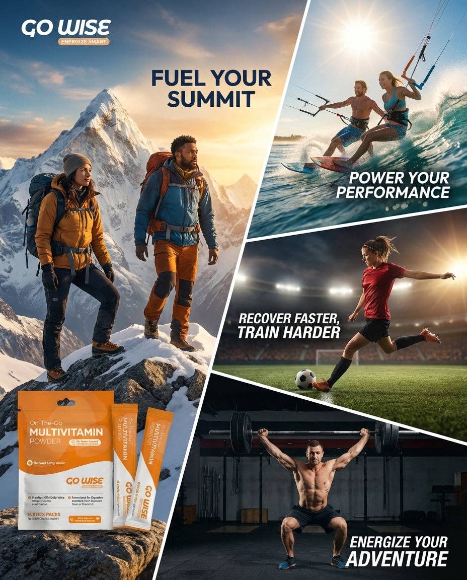 Go Wise - Wholesale Oral Supplement/Vitamin - On The Go Multivitamin Powder Stick Packs- No Water Needed5