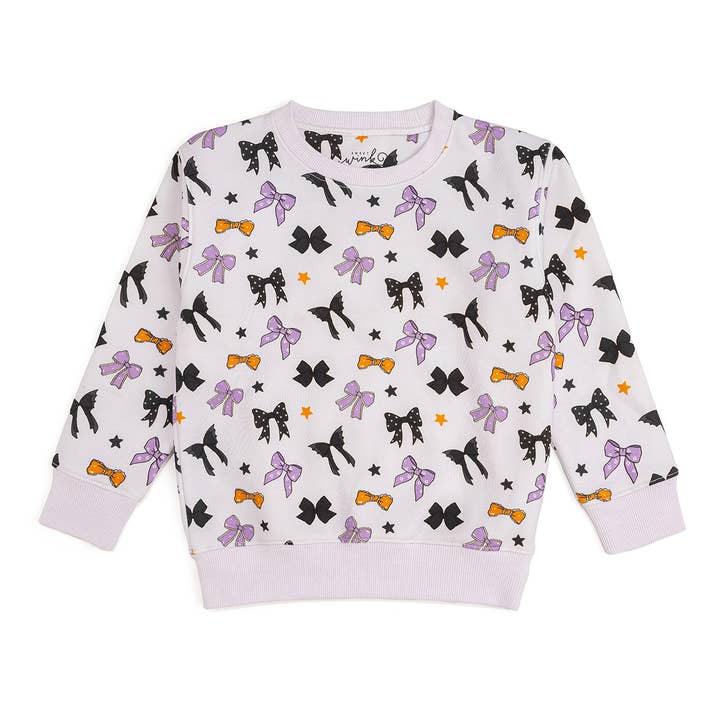 Spooky Bows Halloween Sweatshirt - Kids Boutique Clothing for wholesale by Sweet Wink