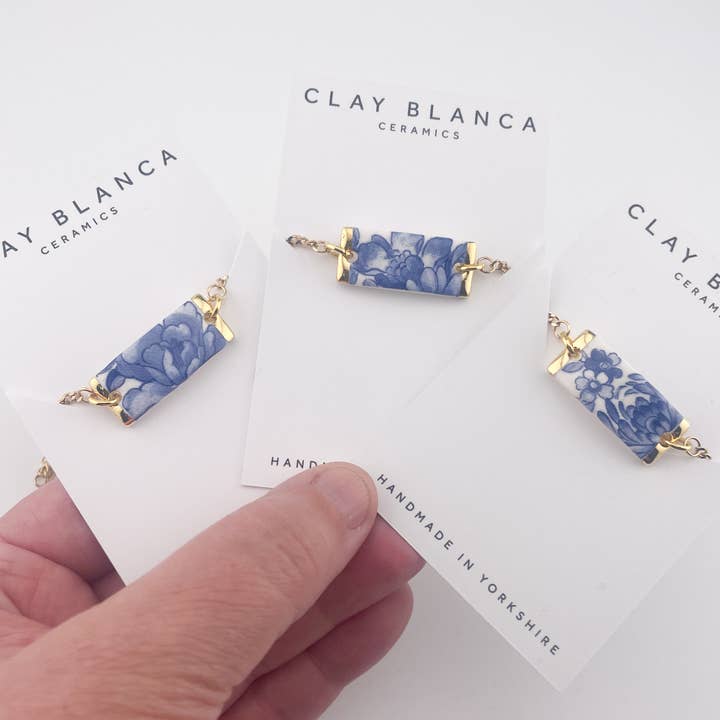 Clay Blanca - Wholesale Charm/Dangle Bracelet - Blue China Rectangle Bracelets (Options)2