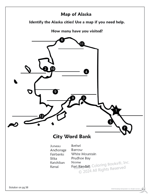 Really Big Coloring Books | ColoringBook.com - Wholesale Coloring & Activity Book - Kids & Baby - Alaska State Coloring Book 8.5 x 113