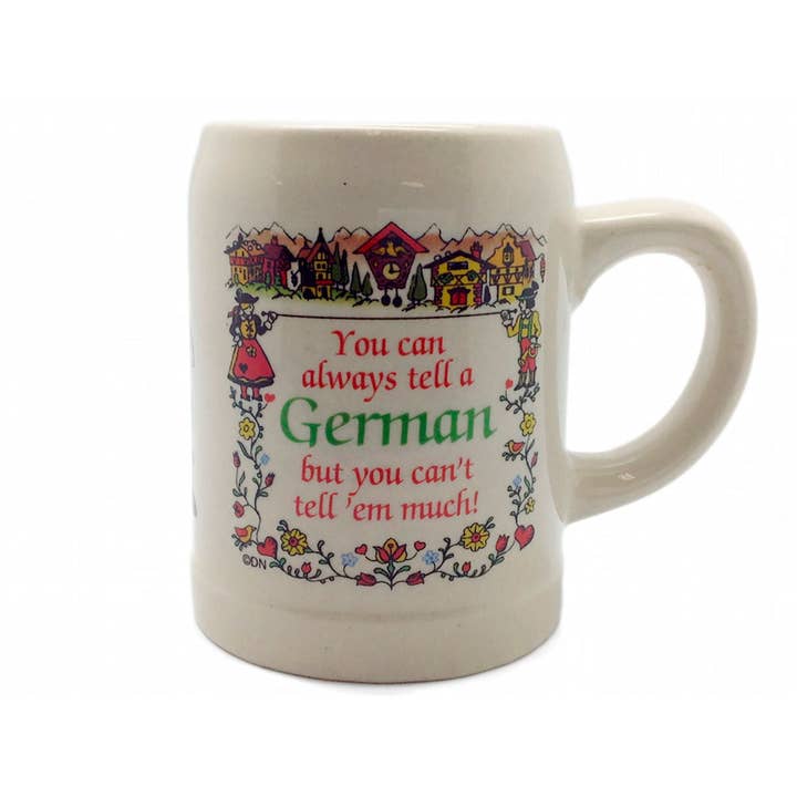 German Coffee Mug "You Can Always Tell A German" for wholesale by European Heritage Gifts