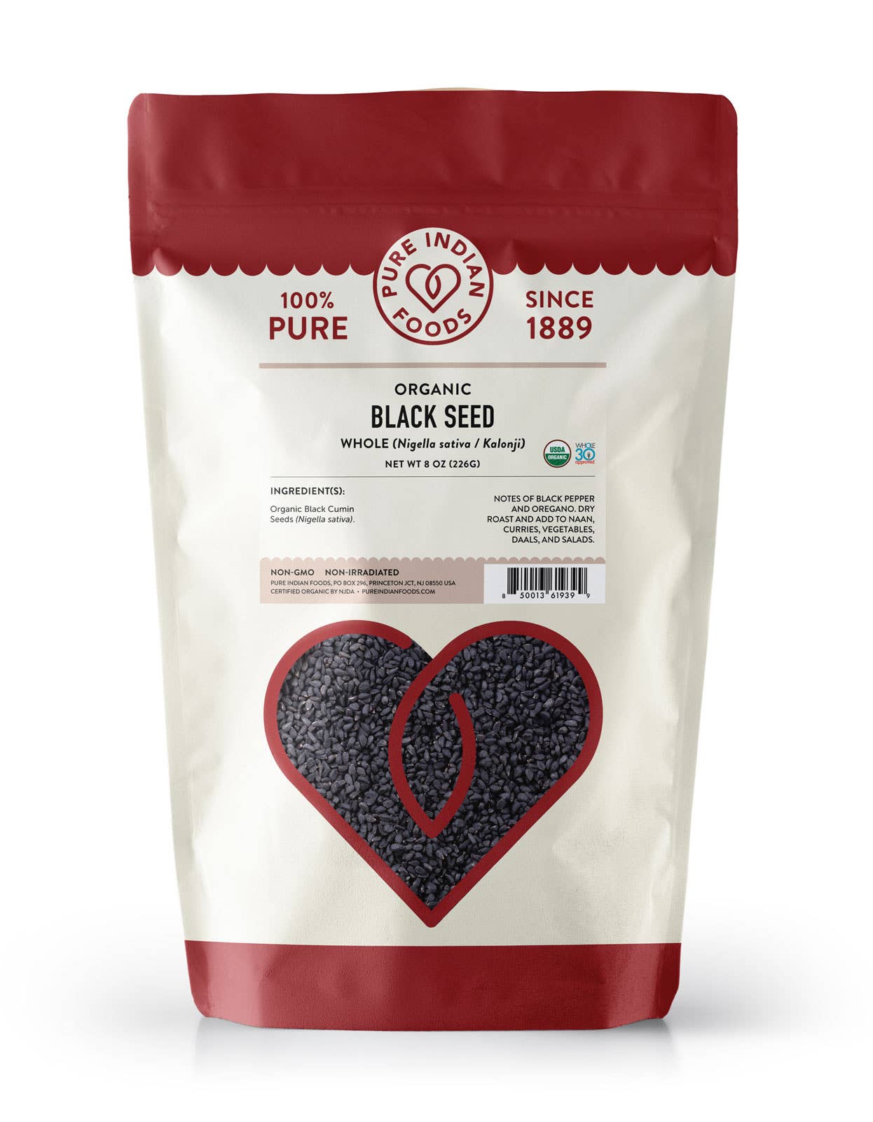 Pure Indian Foods - Vente Épices séchées - Graines noires (Kalonji, Nigella sativa), certifiées biologiques1