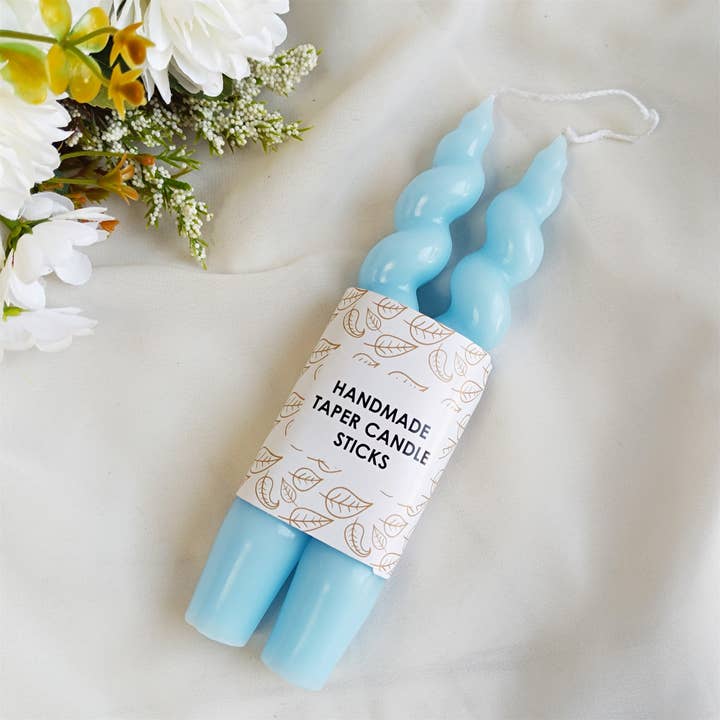 Candles Meta – wholesale Tapered candle/candlestick – 7.28" Handmade Home Decor Spiral Taper Candles12