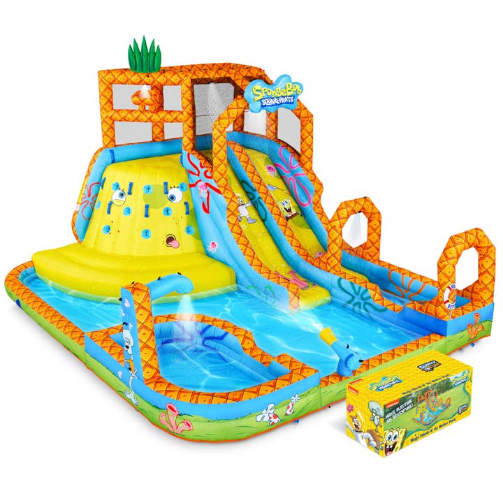 Sunny and Fun - Wholesale Inflatables - SpongeBob Mega Climb N’ Go Inflatable Water Slide