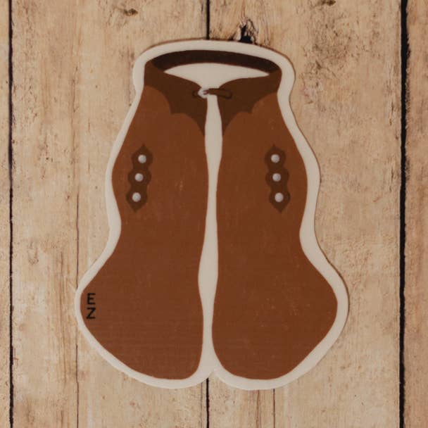 Batwing Chaps Sticker for wholesale by Western Rose Studios