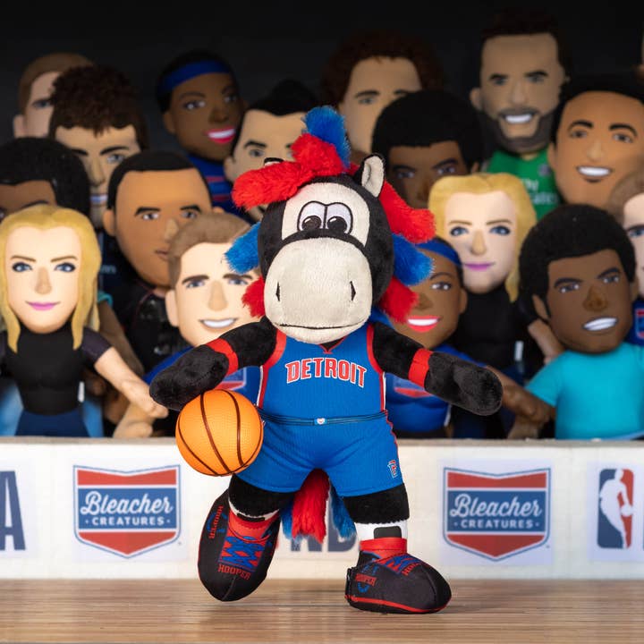 Uncanny Brands - Vente Peluche – enfant et bébé - Figurine en peluche Bleacher Creatures Detroit Pistons Hooper de 10 pouces3