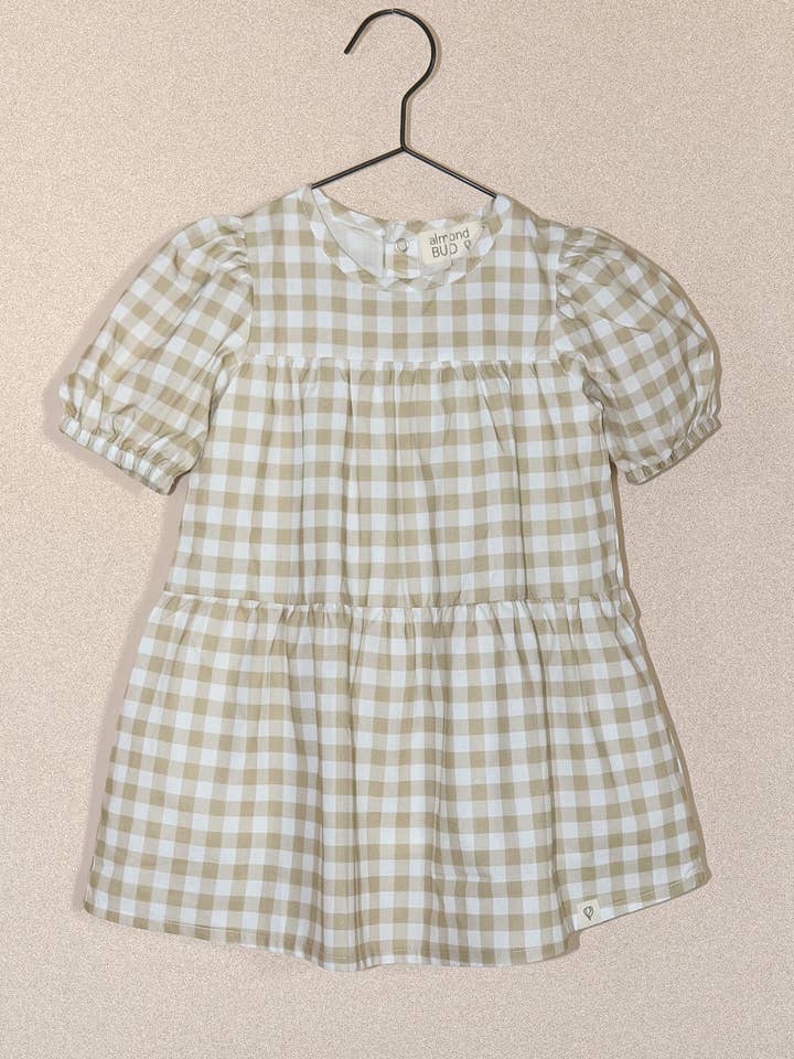 Almond Bud - Wholesale Dress - Kids - The Honey Gingham Toddler Dress w/ Matching BLOOMERSÂ