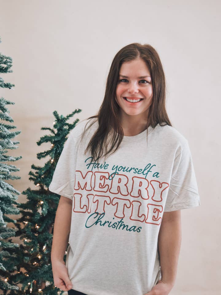 Spirit+Tribe - Wholesale Screen Printed T-Shirt - Women's - MERRY LITTLE CHRISTMAS TEE