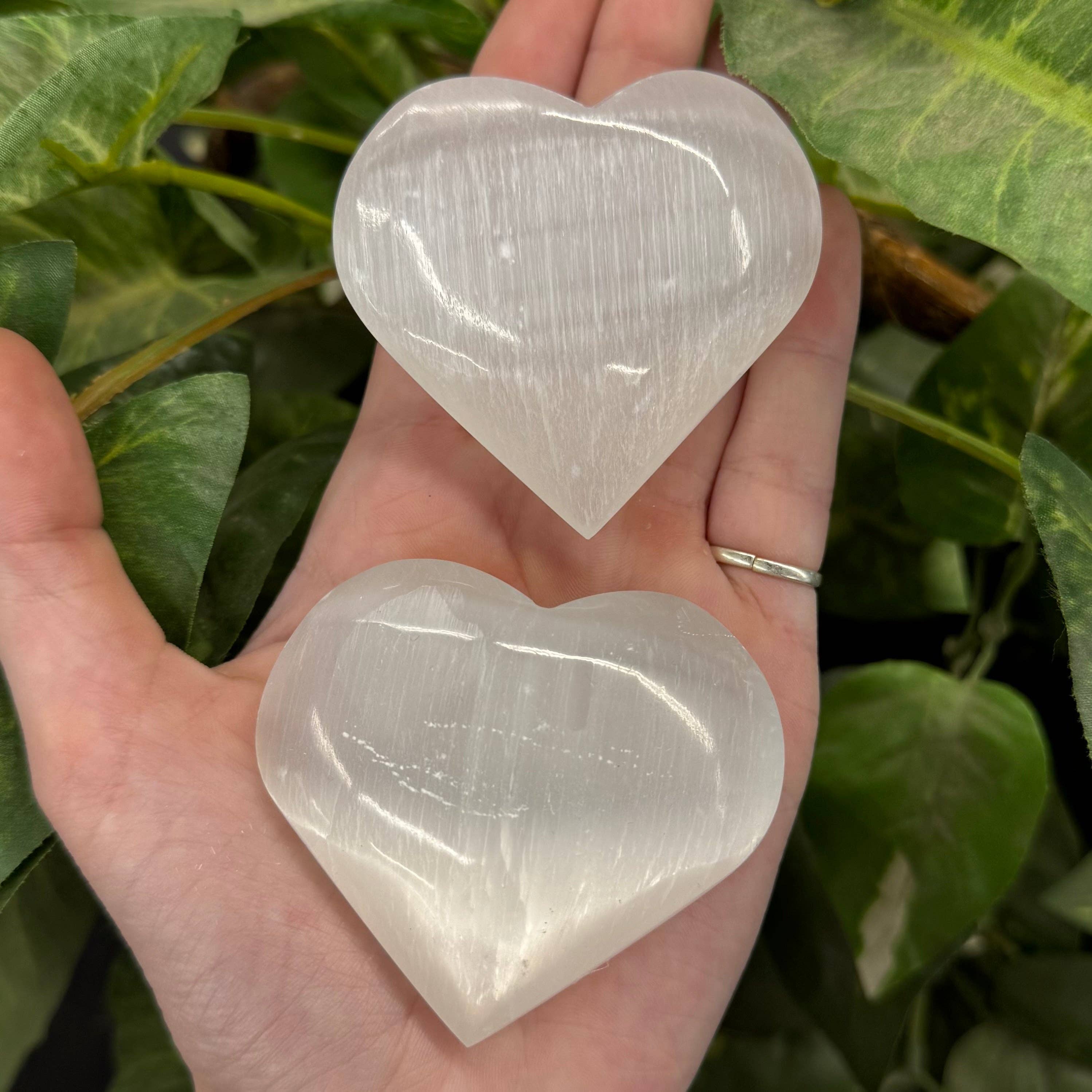 Funky Stuff - Wholesale Spiritual Stone/Crystal - Selenite Heart 2.5" - Pack of 100