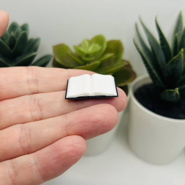 Guerrilla Charm - Wholesale Individual Charm/Pendant - 3D Black Open Book Charms, 25x20mm2