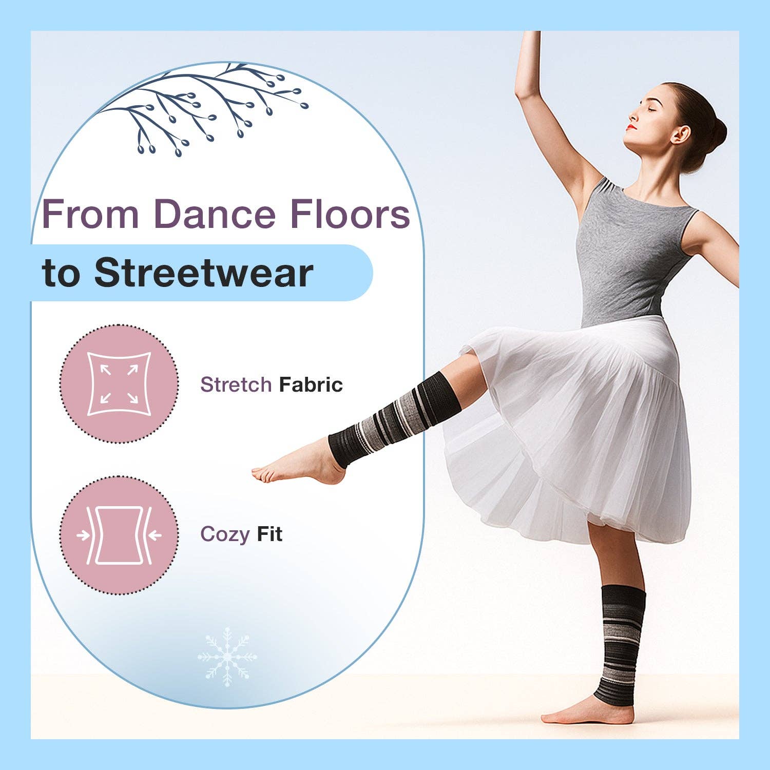 Sierra Socks - Wholesale Legwarmers - Women's - Girl's Stripe Lambswool Knee Hi Leg Warmers W42435