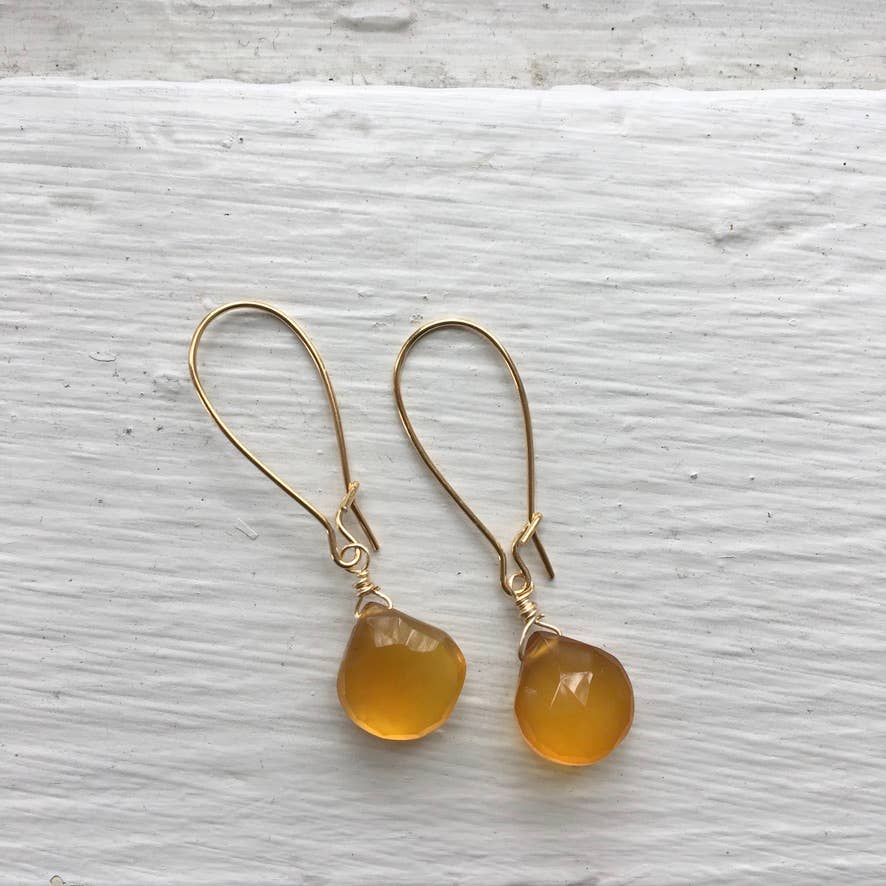 Dana Herbert - Wholesale Dangle Earrings - Gold Sasha Short Gemstone Earrings7