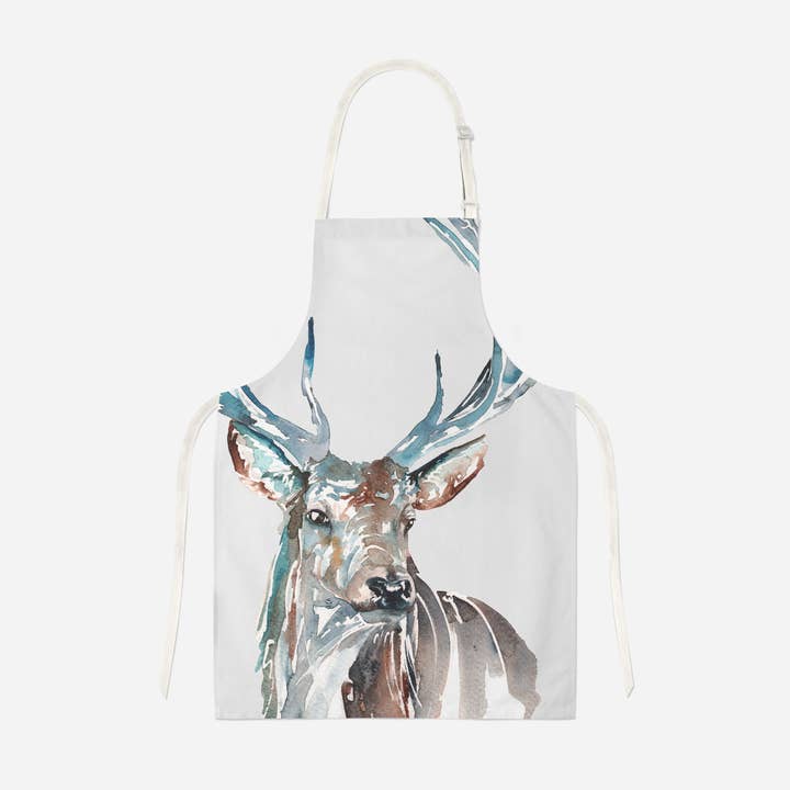Meg Hawkins Art – wholesale Apron – Stag Design Apron
