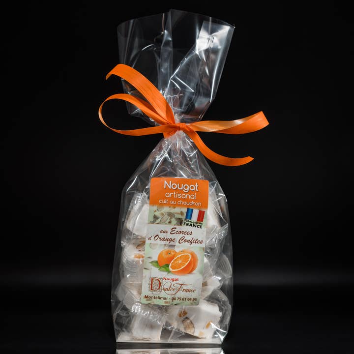 100 g Bag of Nougat with Candied Orange Peel for wholesale by Doulce France