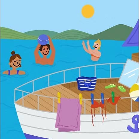 Evelynen Home - Wholesale Beach accessories - Extra Large Beach Towel Clips for Chair, Cruise Blue 5