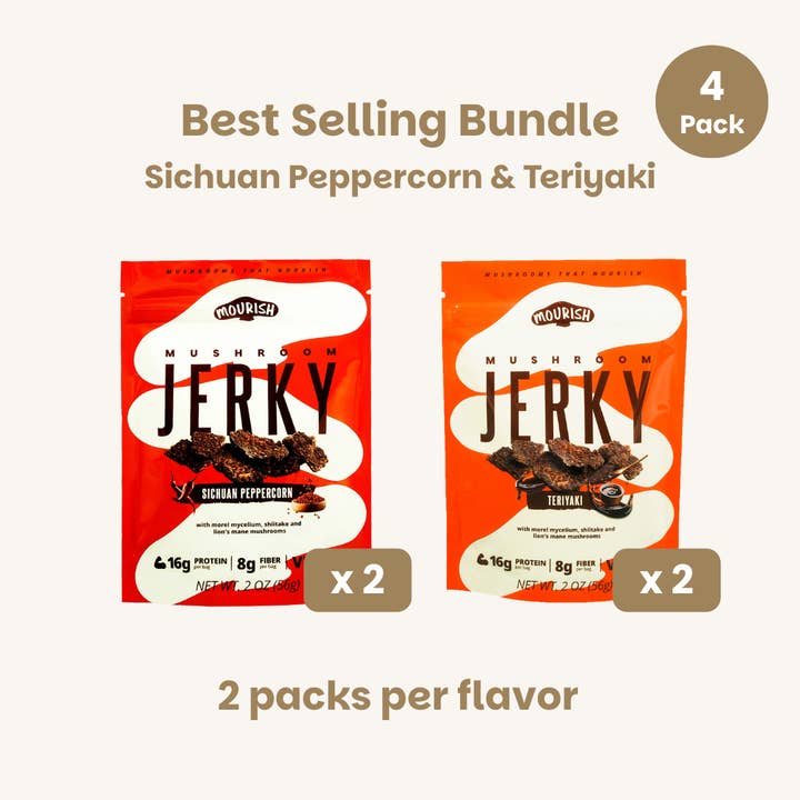 Best Selling Bundle for wholesale by Mourish - Mindful Mushroom Jerky