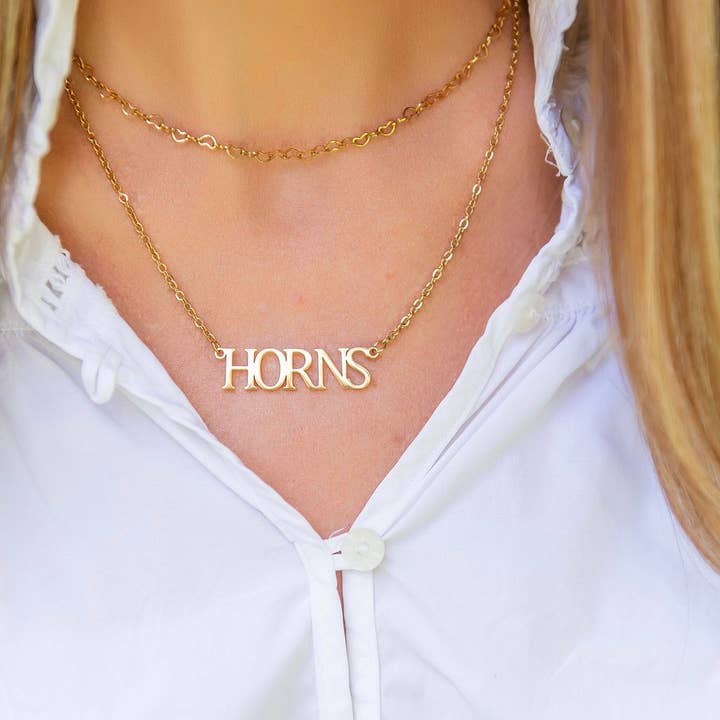 Golden Thread - Wholesale Pendant/Charm Necklace - Texas Collegiate Nameplate Necklaces11