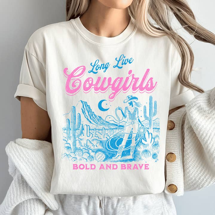 Canter & Couture – wholesale T-shirts med screentryck – Dam – Öken Cowgirl-skjorta