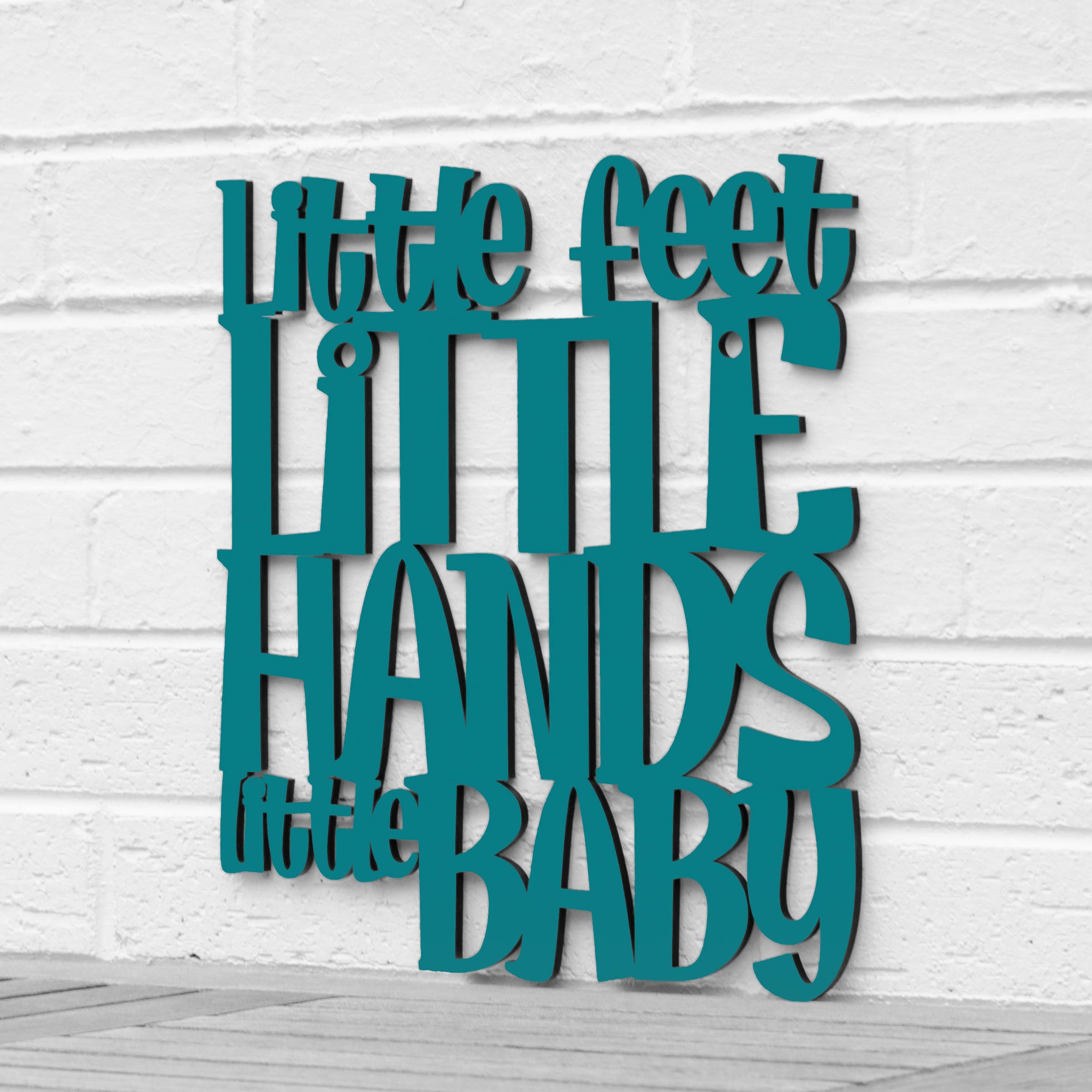 Spunky Fluff - Wholesale Wall Decor - Kids & Baby - Little Feet Little Hands Little Baby, Wood Nursery Decor8