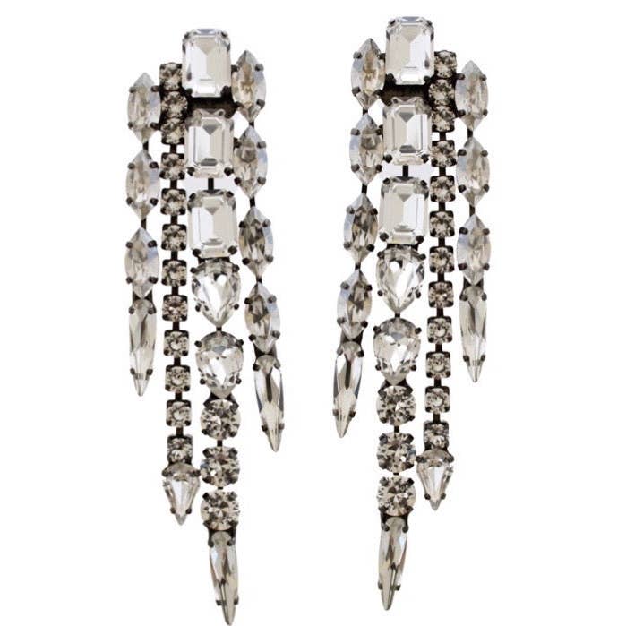 BOUCLES D'OREILLES EN CRISTAL DYNASTY CHRYSLER pour la vente par House of Emmanuele
