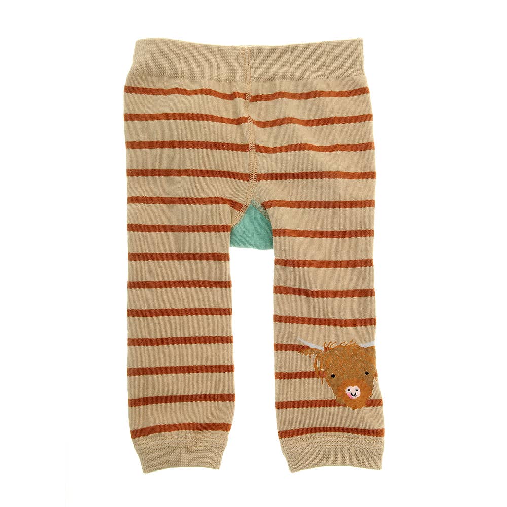 Ziggle Baby – Conjunto de roupa - Bebé por atacado – Conjunto de Leggings e Meias de Bebê Highland Cow2