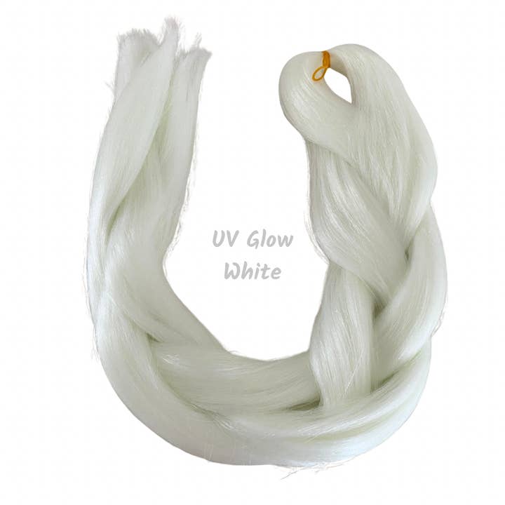 UV Glow (White) - braiding hair - 24 Inch - 100g for wholesale by Poppet Locks