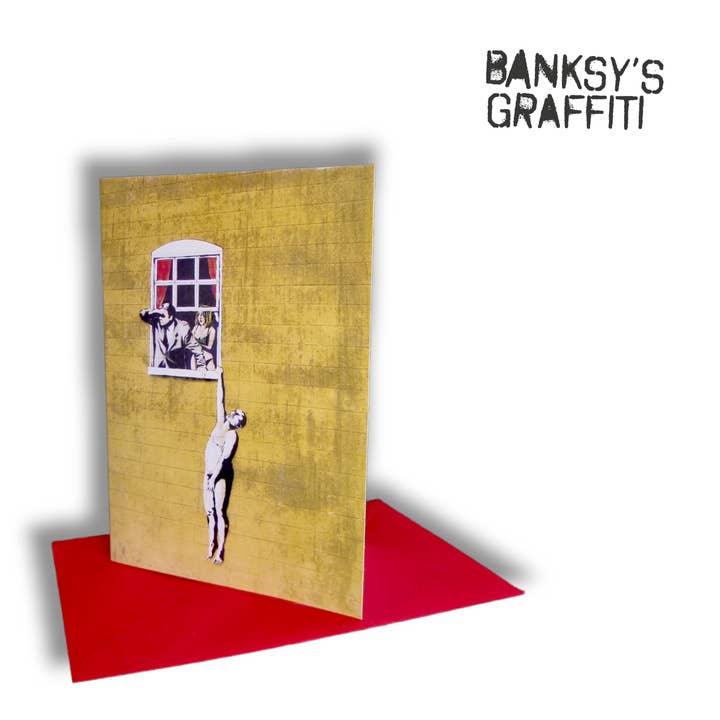 URBAN.ITY SRL - Wholesale Everyday Greeting Card - Banksy Greeting Card - Well Hung Lover